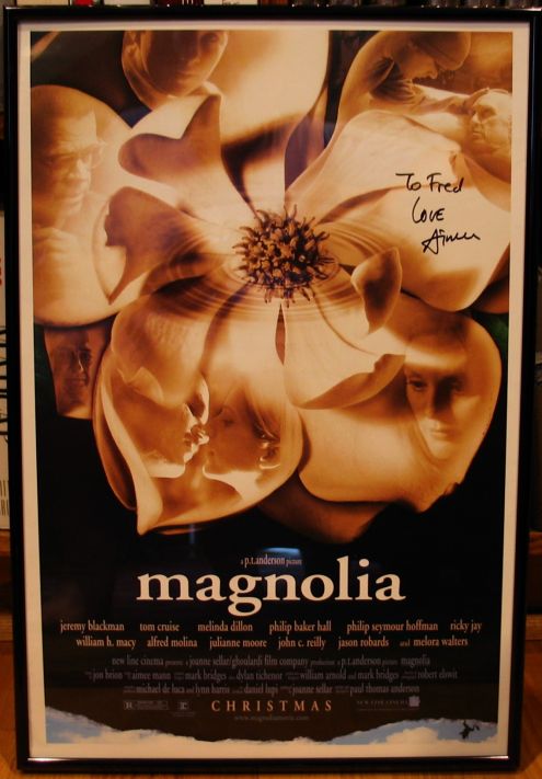 Magnolia poster, inscribed by Aimee Mann