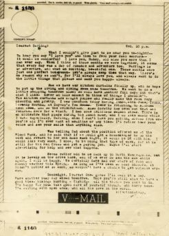 Bev to Ande: V-Mail of 10 June 1943 (part 1)