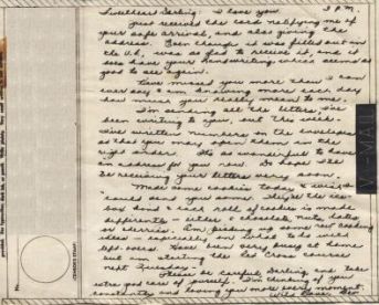 Bev to Ande: V-Mail of 26 March 1943