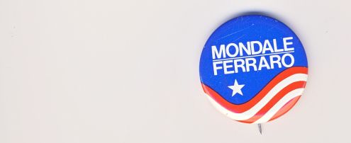 Mondale/Ferraro button (1984)