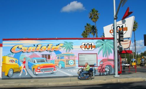 Cruisin' by the 101 Cafe, Oceanside, California