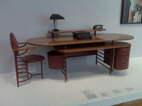 The High Museum of Art: Frank Lloyd Wright desk from Johnson Wax building