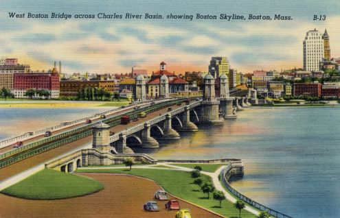 Postcard: Longfellow Bridge in Boston