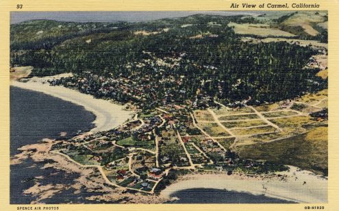 Postcard: Air View of Carmel