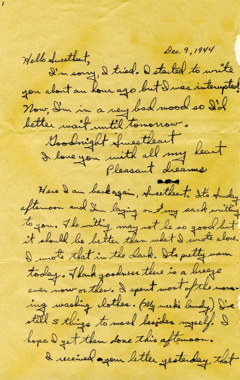 Richard to Alice: 9 December 1944
