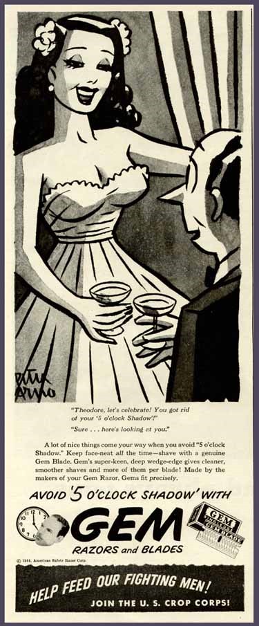 1940s advertisement for Gem razor blades