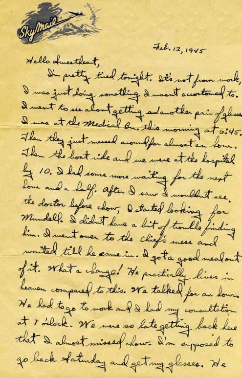 Richard to Alice: 12 February 1945