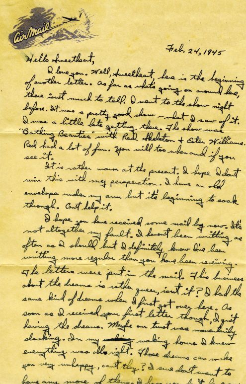 Richard to Alice: 24 February 1945