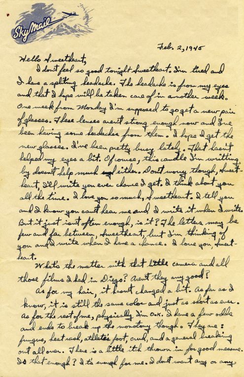Richard to Alice: 2 February 1945