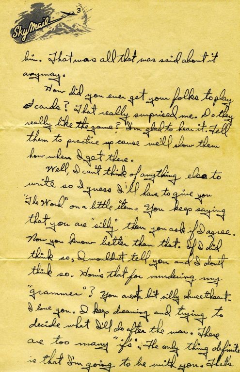 Richard to Alice: 21 January 1945