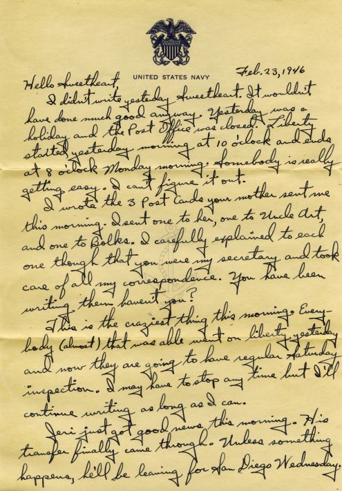 Richard to Alice: 23 February 1946