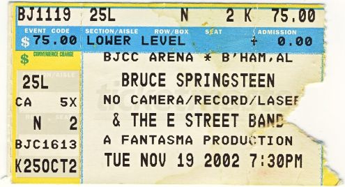 Bruce Springsteen, Birmingham, 19 November 2002
