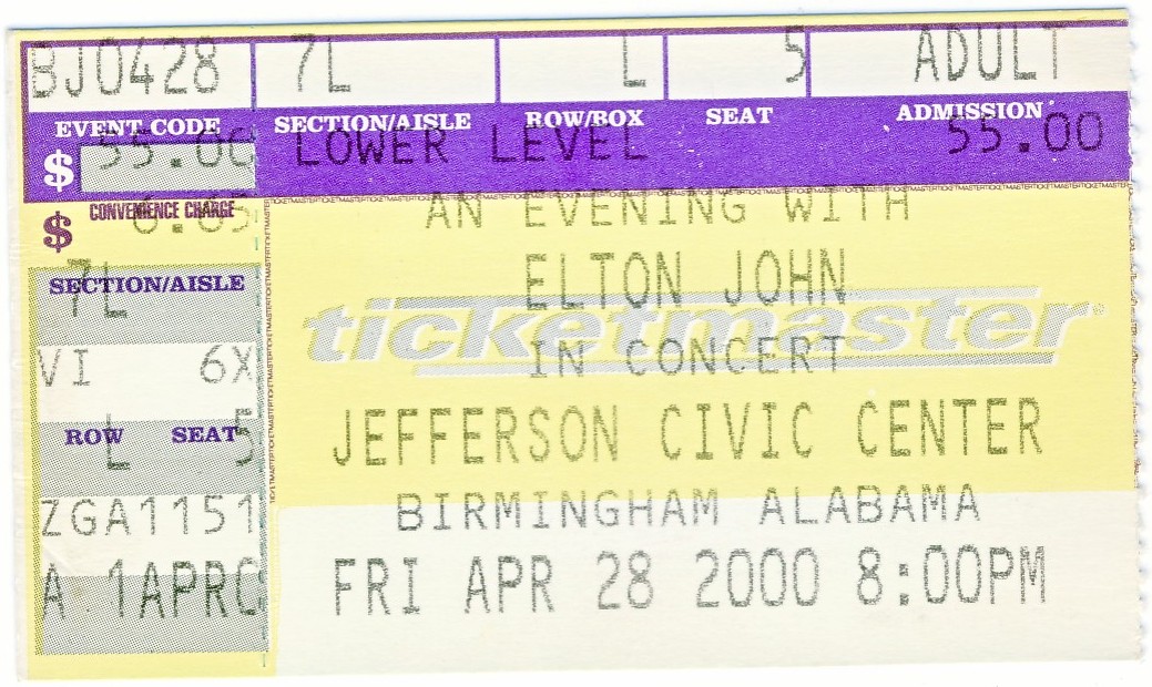 Elton John, Birmingham, 28 April 2000