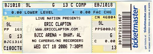 Eric Clapton, Birmingham, 18 October 2006