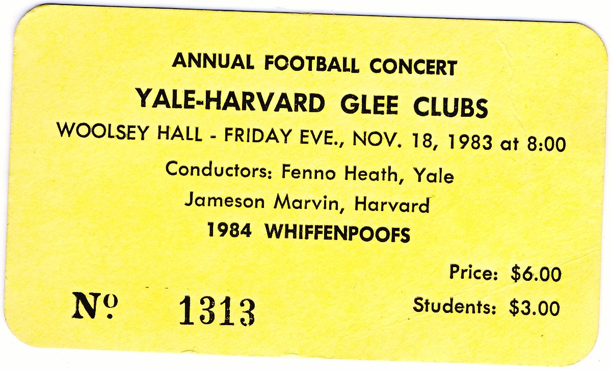 Harvard and Yale Glee Clubs, New Haven, 1983