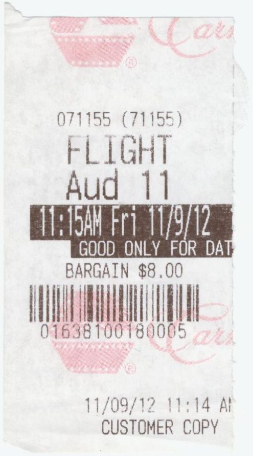 110912 Flight ticket stub