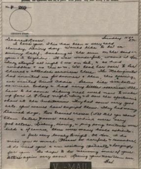 Bev to Ande: V-Mail of 2 May 1943