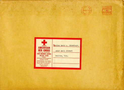 Red Cross Certificate: envelope front