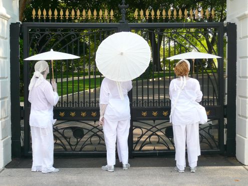 Butoh protestors at the White House gates