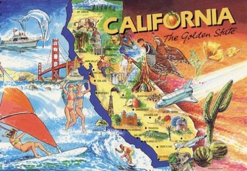 California: The Golden State (postcard image)