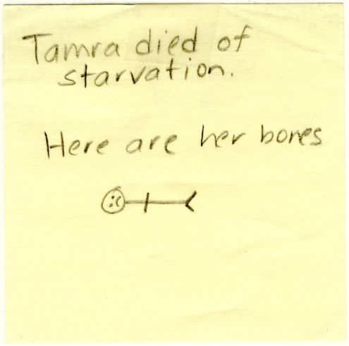 Tamra's Post-It note