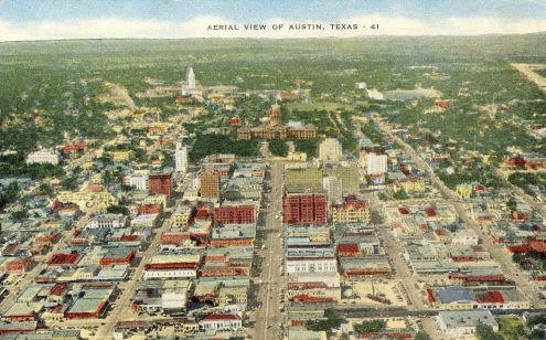 Postcard: Aerial View of Austin