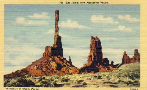 Postcard: The Totem Pole, Monument Valley