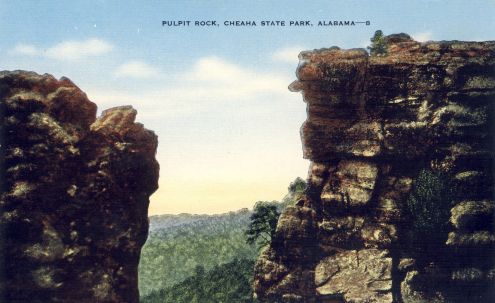 Postcard: Pulpit Rock, Cheaha State Park, Alabama