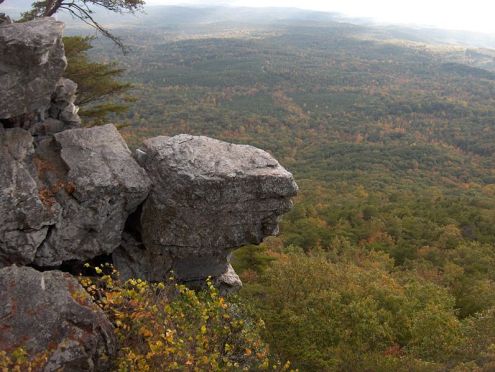 Postcard: The view from Pulpit Rock, Cheaha State Park, Alabama