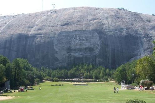 post-monument Stone Mountain in Georgia