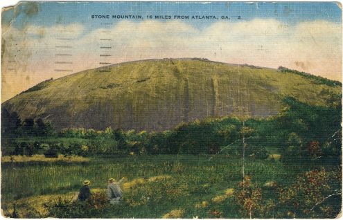 pre-monument Stone Mountain in Georgia