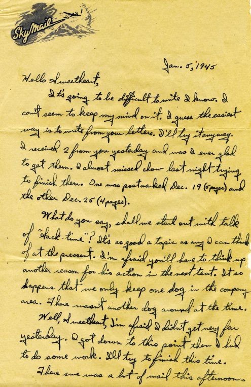 Richard to Alice: 5 January 1945