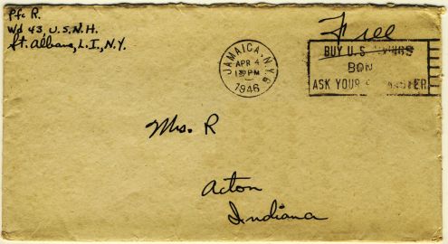 Richard to Alice: 3 April 1946 (envelope)